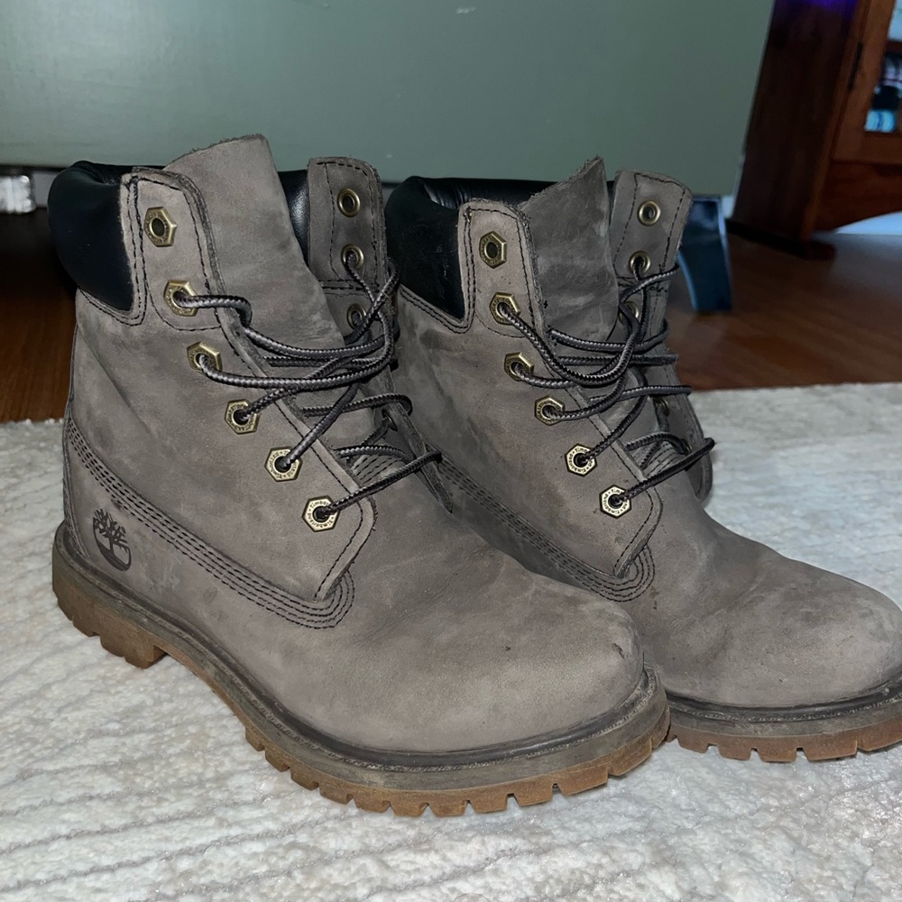 Timberland Gray Leather Boots